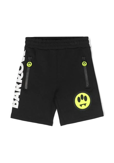 Black Sports Shorts with Logo and Lettering BARROW KIDS | S4BKJUBE098110