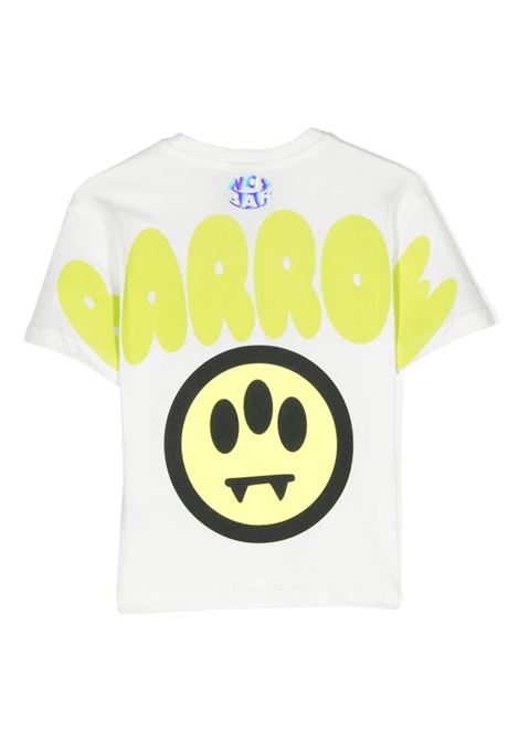 T-Shirt Bianca Con Logo Su Fronte e Retro BARROW KIDS | S4BKJUTH096002