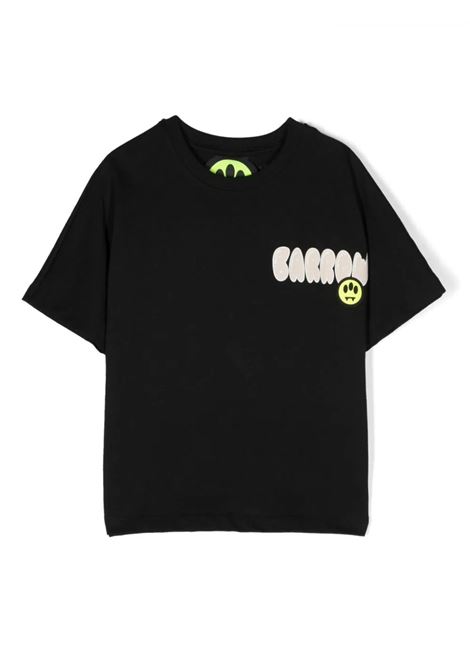 T-Shirt Nera Con Stampa Barrow Teddy BARROW KIDS | T-Shirts | S4BKJUTH116110