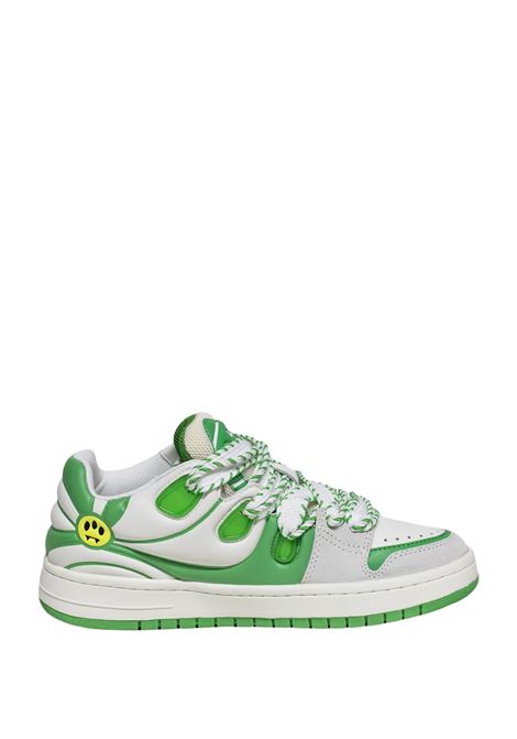 White and Green Ollie Sneakers BARROW | F3BWUASN172BW012