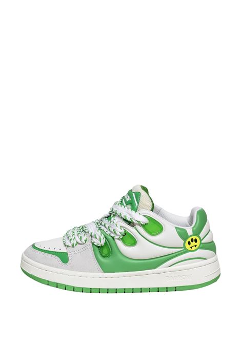 White and Green Ollie Sneakers BARROW | F3BWUASN172BW012