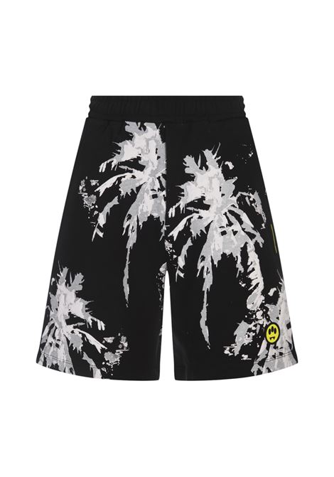 Black Shorts With Palms Graphic Print BARROW | S4BWUABE032110