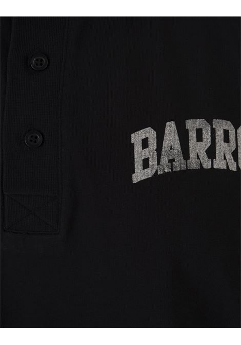 Black Polo Shirt With Logo and Smile BARROW | S4BWUAPO072110