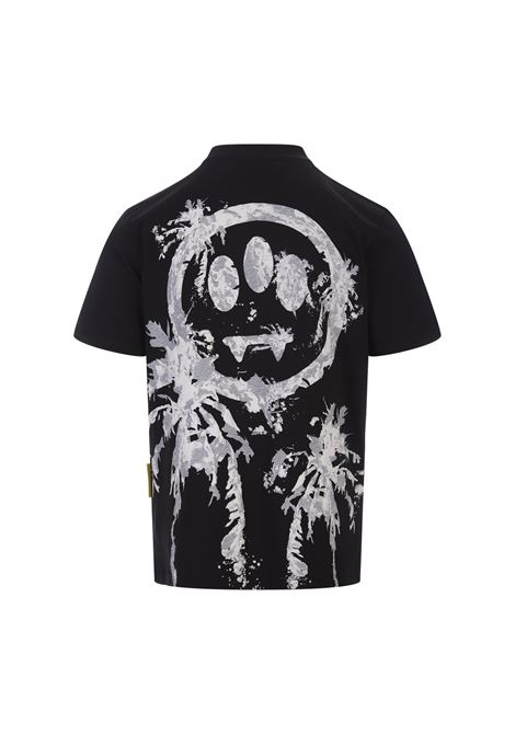 T-Shirt Nera Con Stampa 3D Palme BARROW | S4BWUATH034110