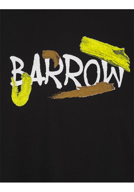 Black T-Shirt With Lettering and Graphic Print BARROW | S4BWUATH043110