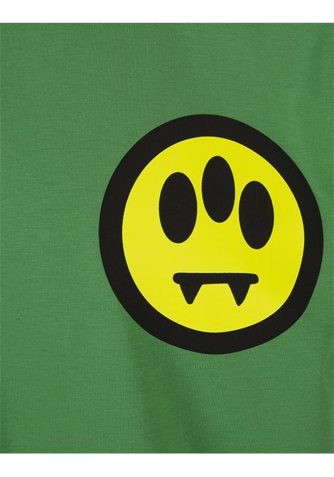 T-Shirt verde Con Logo e Lettering Fronte e Retro BARROW | S4BWUATH137BW012