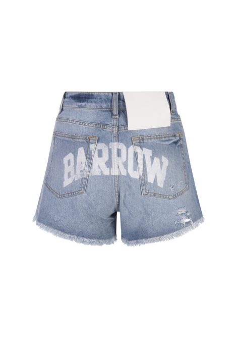 Shorts In Denim Blu Medio Con Logo Dietro BARROW | S4BWWOSH121126