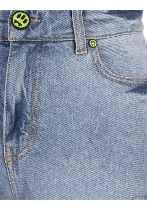 Medium Blue Denim Shorts With Back Logo BARROW | S4BWWOSH121126