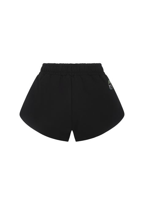 Black Crop Shorts With Smile Patch BARROW | S4BWWOSH135110