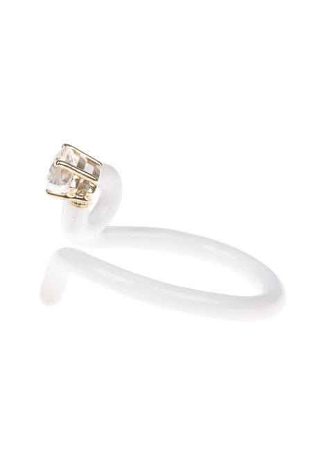 Baby Vine Tendril Ring In White BEA BONGIASCA | VR114YGS-NP5W