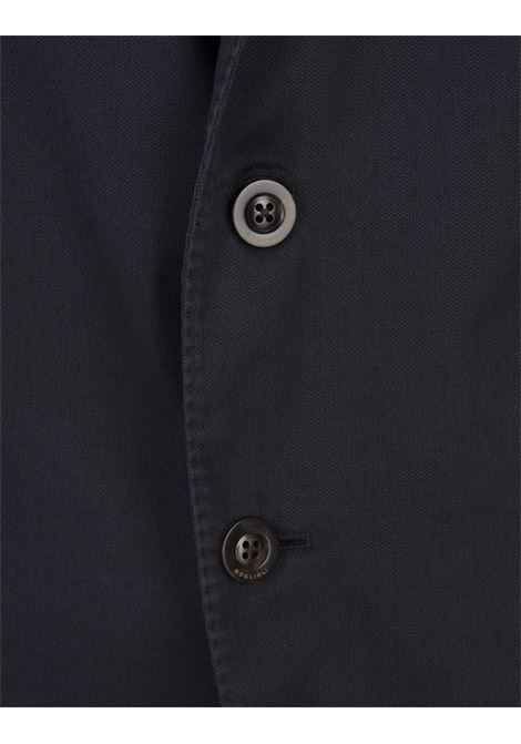 Night Blue Cotton Blend Regular Fit Blazer BOGLIOLI | N1302Q-SA04200793