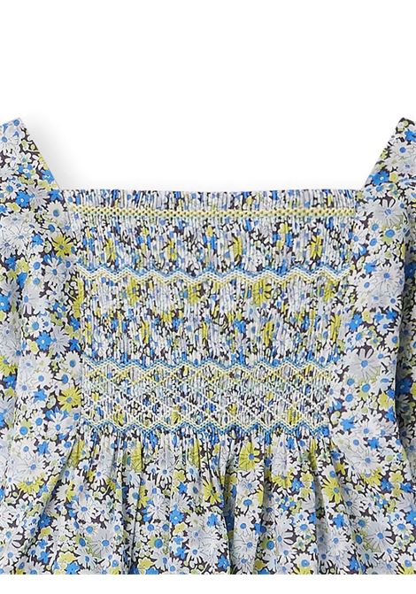 Pays Smocked Blouse In Blue Flowers BONPOINT | S04GBLW00019515