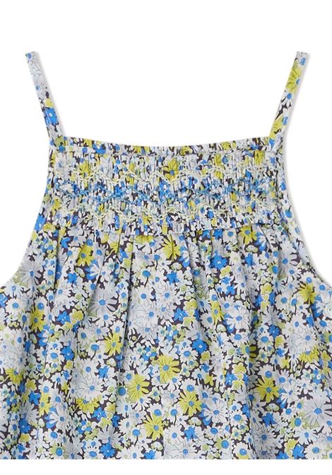 Lilisy Smocked Overalls In Blue Flowers BONPOINT | S04XPAW00007515