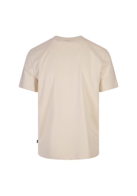 T-Shirt Beige Con Logo Stampato In Gomma BOSS | 50468347131