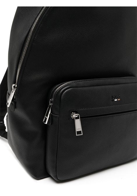 Ray Backpack in Black Faux Leather BOSS | 50490864001