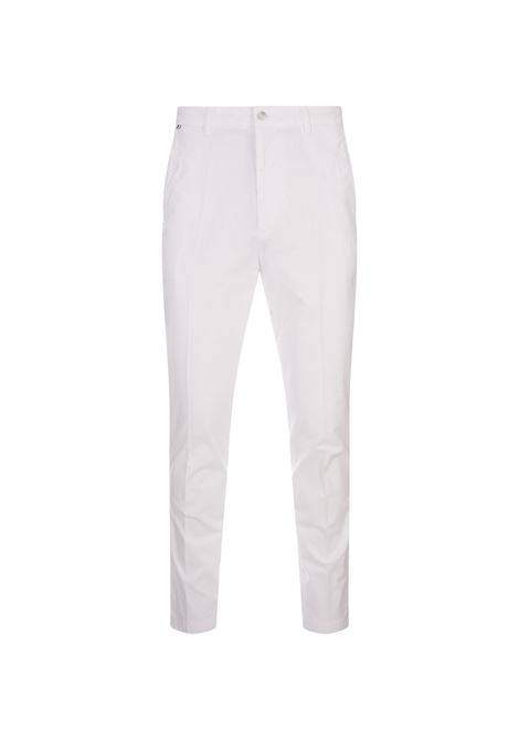 Slim Fit Chino Trousers In White Stretch Gabardine BOSS | 50505392100