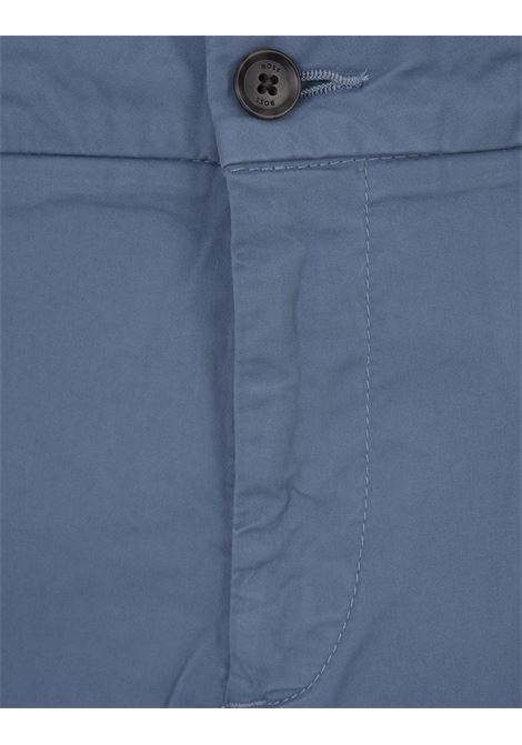Pantaloni Chino Slim Fit In Gabardine Stretch Blu Polvere BOSS | 50505392459