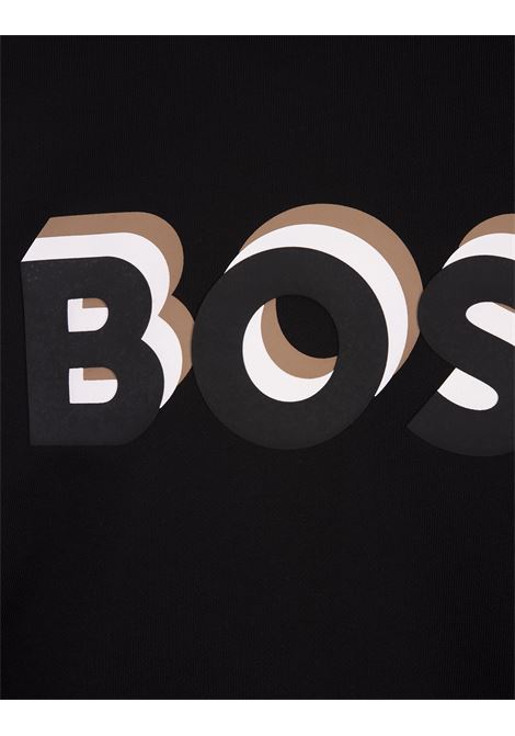 Black Crew Neck Sweatshirt With Logo BOSS | 50507939001