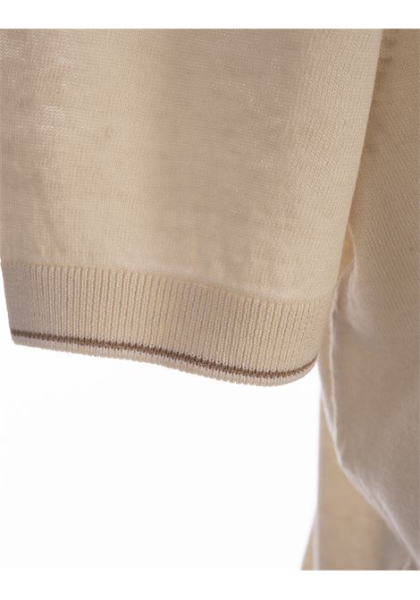 Neutral Linen Blend Sweater BOSS | 50511757131