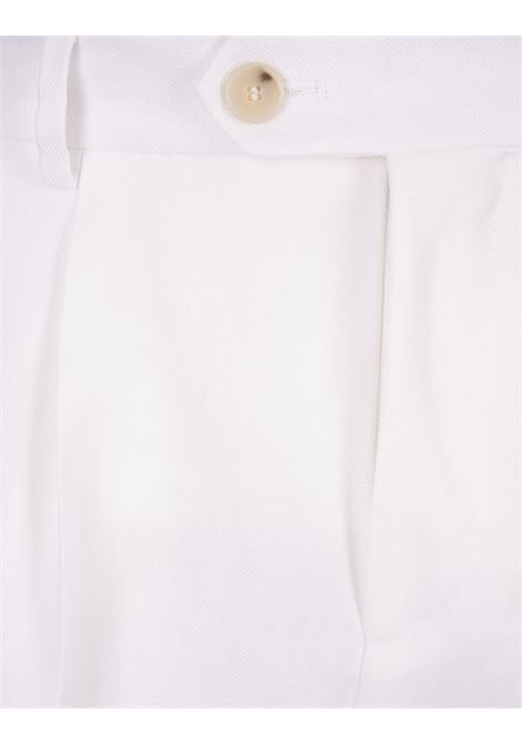 Pantaloni Relaxed Fit In Lino Antipiega Bianco BOSS | 50514383100