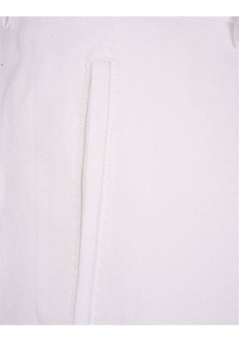 Pantaloni Relaxed Fit In Lino Antipiega Bianco BOSS | 50514383100