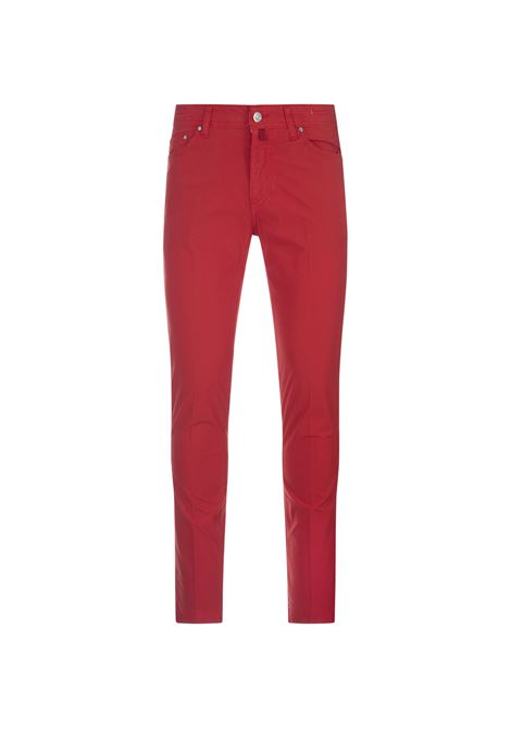Red Slim Fit 5 Pocket Trousers  BSETTECENTO | L702-5032PE52