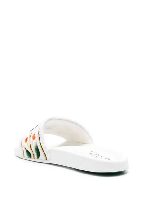 White Slippers With Embroidered Terry Detail CASABLANCA | AS24-FW-03001M