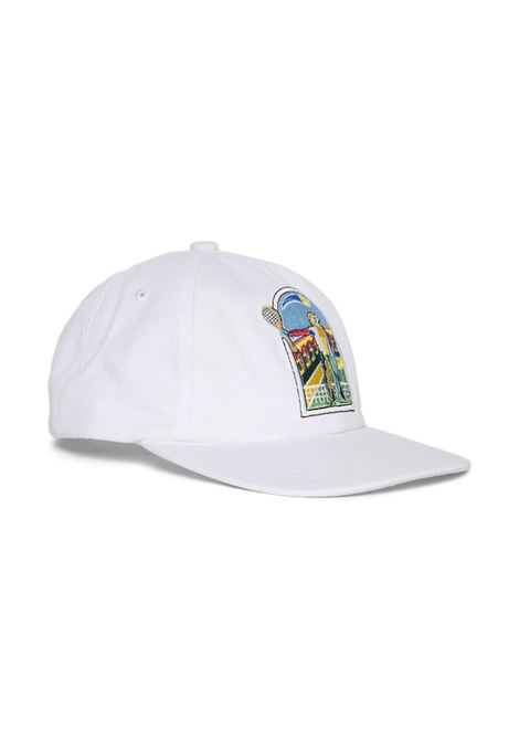 Cappello Da Baseball Bianco Con Ricamo Frontale CASABLANCA | AS24-HAT-00209