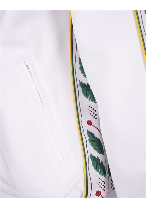 White Zip-Up Sweatshirt With Laurel Graphic CASABLANCA | MS24-JTP-22101