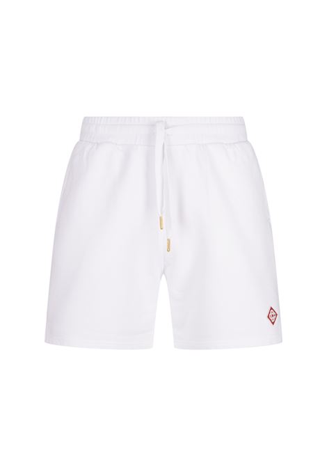 Diamond Logo Patch Shorts In White CASABLANCA | MS24-JTR-00311