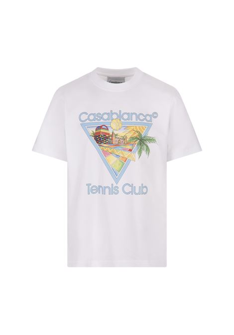 Afro Cubism Tennis Club T-Shirt In White CASABLANCA | T-Shirts | MS24-JTS-00105