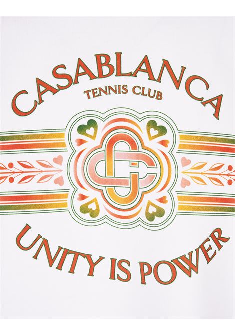 Unity Is Power T-Shirt In White CASABLANCA | MS24-JTS-00112