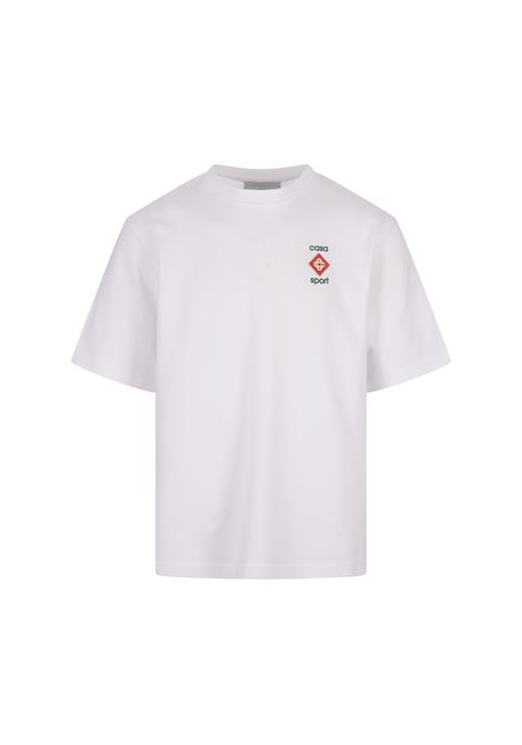 Casa Sport Logo 3D T-Shirt In White CASABLANCA | T-Shirts | MS24-JTS-02701
