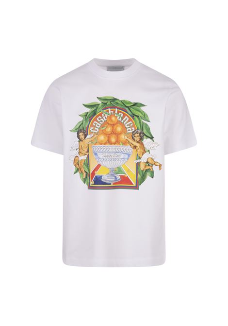 Triomphe D'Orange T-Shirt In White CASABLANCA | T-Shirts | U-MPS24-JTS-00109
