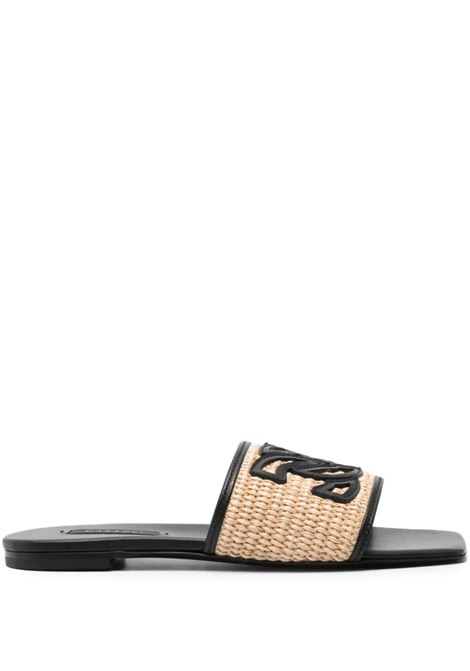 Toffee and Black Portofino Flat Sandals CASADEI | Sandals | 1M359X0001PORTFA462