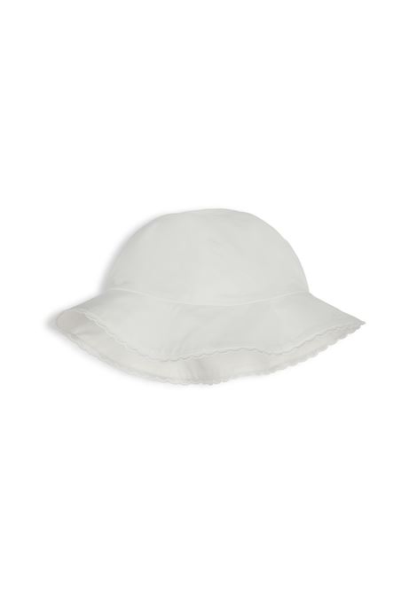 White Bucket Hat With Scalloped Edge CHLOÉ KIDS | C20001117