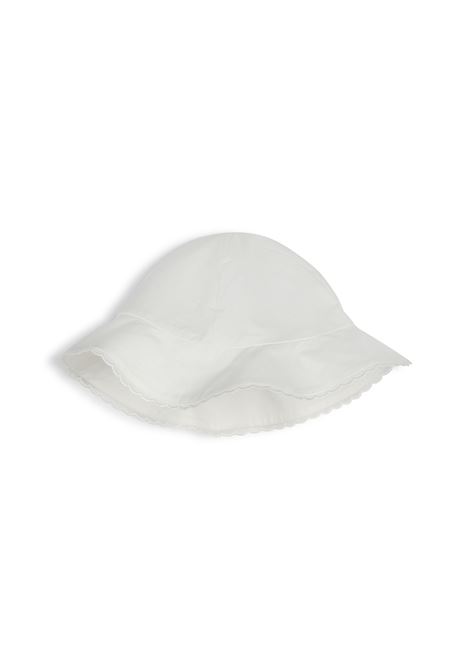 White Bucket Hat With Scalloped Edge CHLOÉ KIDS | C20001117