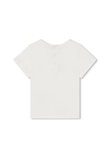 White T-Shirt With Embroidered Logo Chloé Kids | C20019117