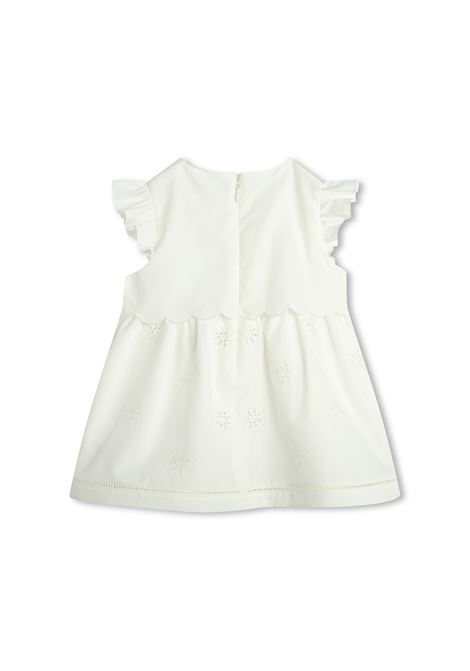 White Dress With Logo and Embroidered Stars CHLOÉ KIDS | C20039117