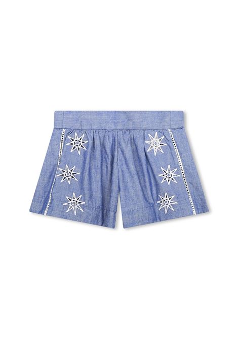 Blue Denim Shorts With Embroidery Chloé Kids | C20040Z77