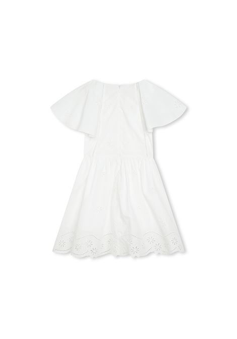 White Cotton Dress With Stars CHLOÉ KIDS | C20064117