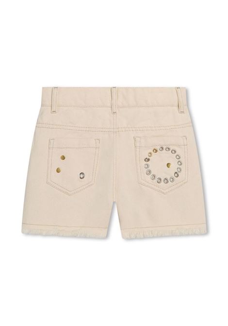Beige Denim Shorts With Studs Chloé Kids | C20090Z32