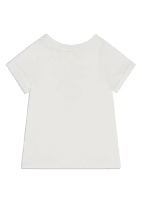 T-Shirt Bianca Con Logo Ricamato Chloé Kids | C20110117
