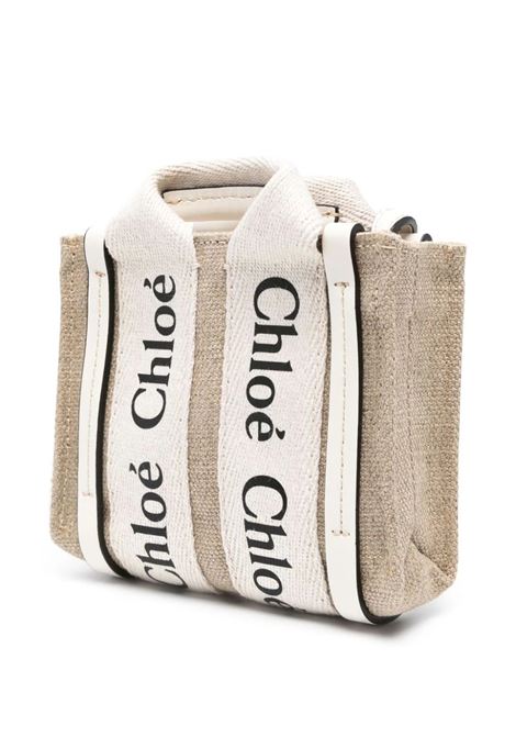 White Woody Nano Tote Bag CHLOÉ | C22AP235I26101