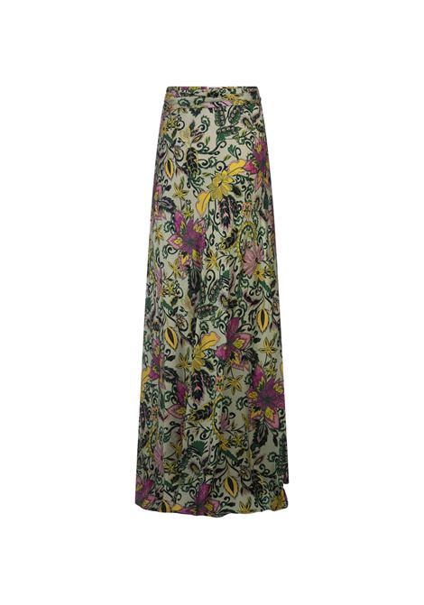 Krisa Reversible Skirt in Garden Paisley Mint Green and Pink DIANE VON FURSTENBERG | DVFKL1S004GPMGP