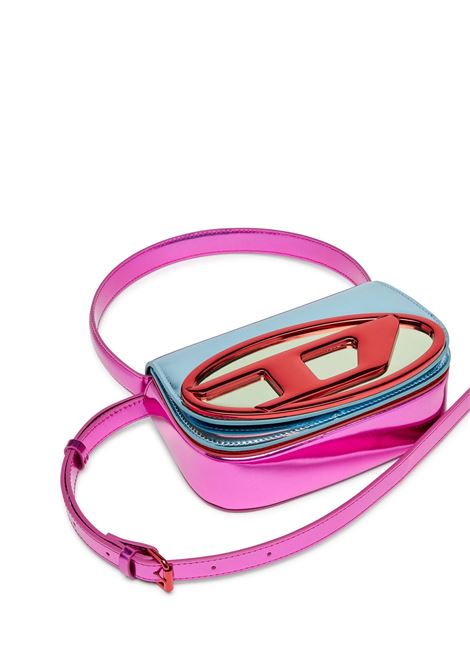 1DR Shoulder Bag In Blue and Red Mirrored Leather DIESEL | X08396-P6318HA181