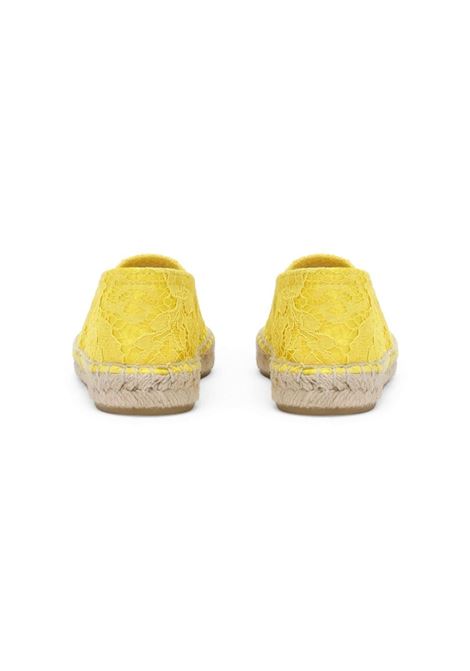 Yellow Satin and Lace Espadrilles DOLCE & GABBANA KIDS | D00230-AB01180210