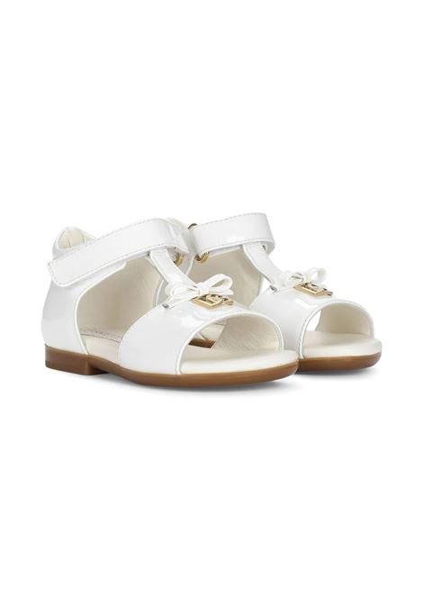 White Patent Leather Sandals With DG Logo DOLCE & GABBANA KIDS | D20082-A132887682