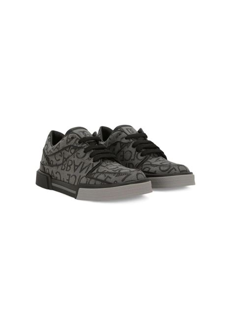 Sneakers New Roma Grigie In Pelle Di Vitello DOLCE & GABBANA KIDS | DA5090-AM9248B969