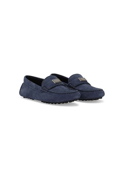Blue Nubuck Loafers DOLCE & GABBANA KIDS | DA5132-A106180650